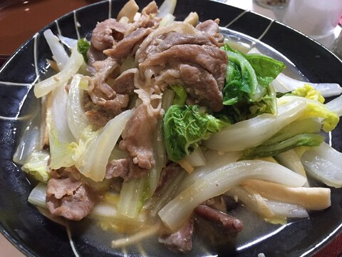 豚肉と白菜のレモン生姜炒め
